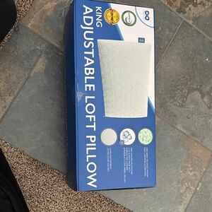 King Adjustable Loft Pillow - White